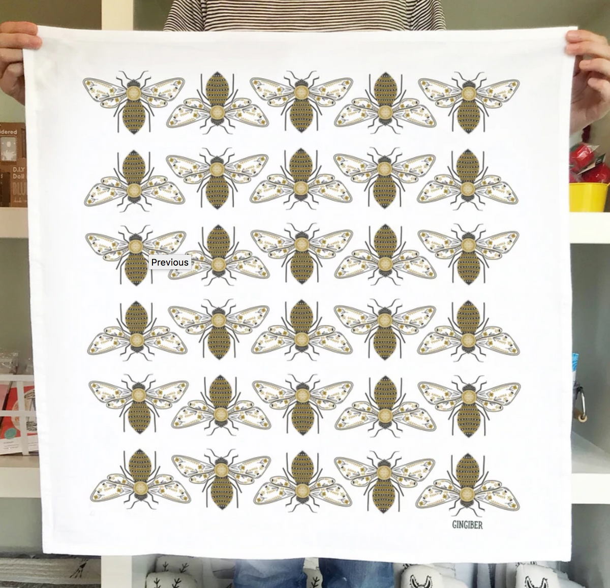 Gingiber Bee Tea Towel