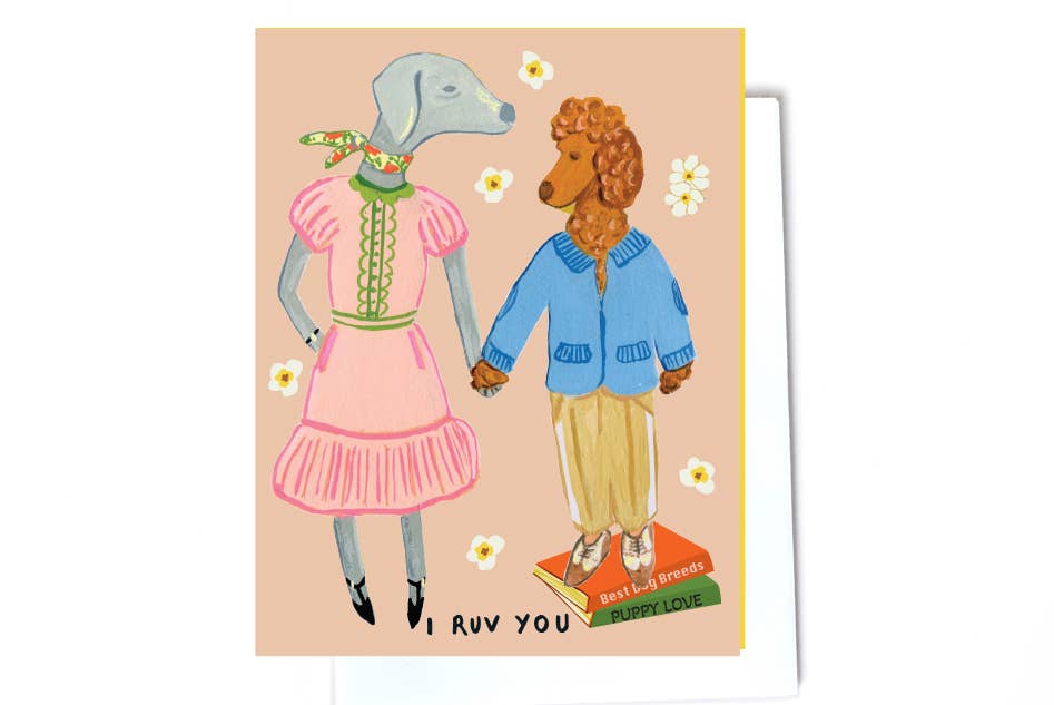 I Ruv You Card – Pink Olive