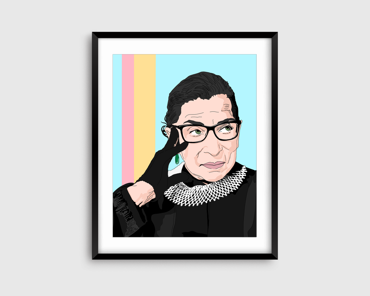 RBG Fine Art Print – Pink Olive