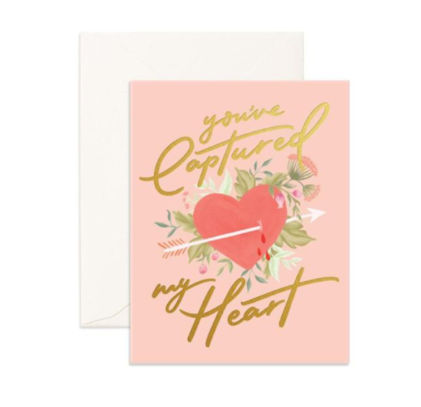 captured heart card – Pink Olive